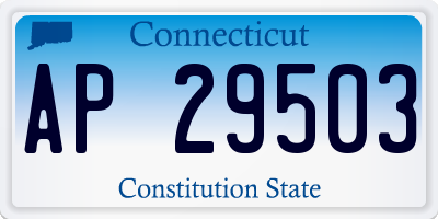 CT license plate AP29503