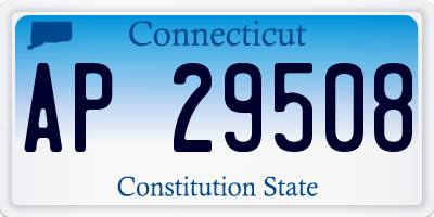 CT license plate AP29508