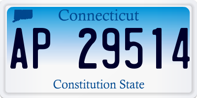 CT license plate AP29514