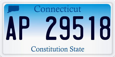 CT license plate AP29518