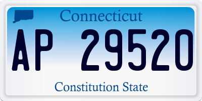 CT license plate AP29520