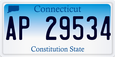 CT license plate AP29534
