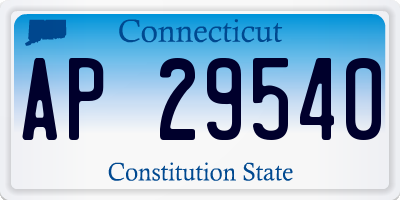 CT license plate AP29540