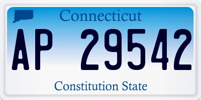 CT license plate AP29542