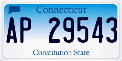 CT license plate AP29543