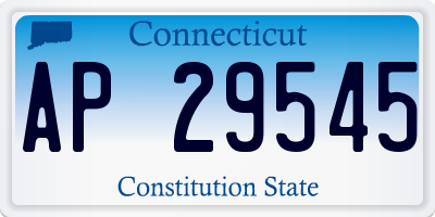 CT license plate AP29545