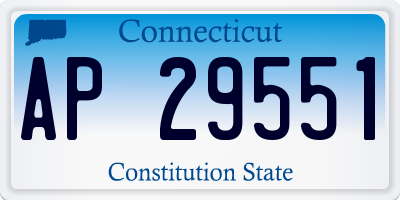 CT license plate AP29551