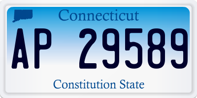 CT license plate AP29589