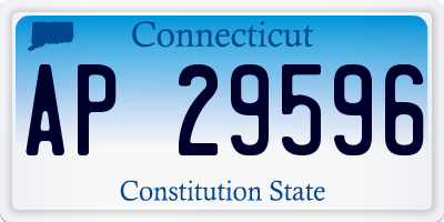 CT license plate AP29596