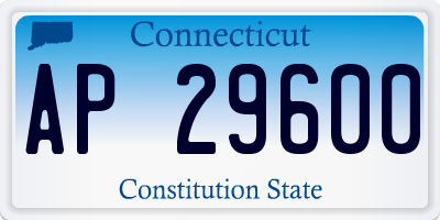 CT license plate AP29600