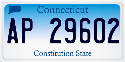 CT license plate AP29602