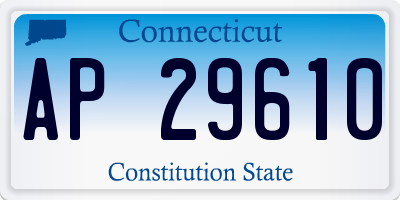 CT license plate AP29610