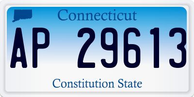 CT license plate AP29613