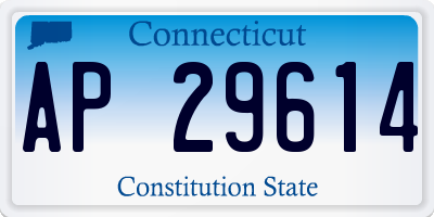 CT license plate AP29614