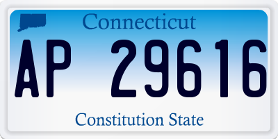 CT license plate AP29616