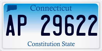 CT license plate AP29622