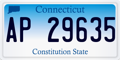 CT license plate AP29635