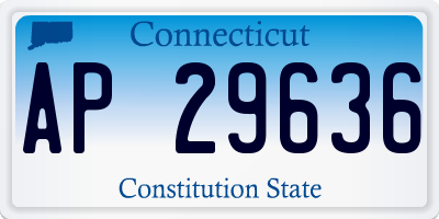 CT license plate AP29636