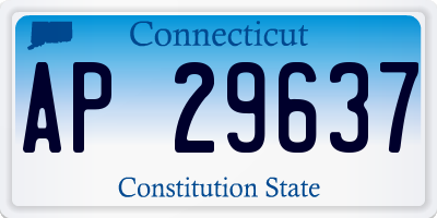 CT license plate AP29637