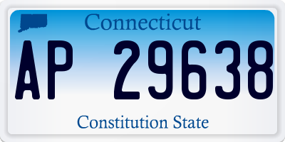 CT license plate AP29638