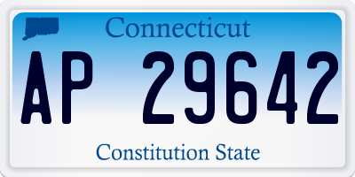 CT license plate AP29642