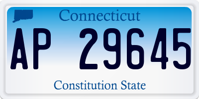 CT license plate AP29645