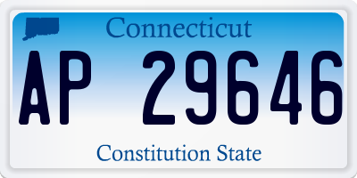 CT license plate AP29646