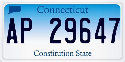 CT license plate AP29647