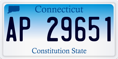CT license plate AP29651