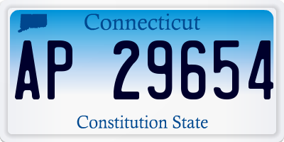 CT license plate AP29654