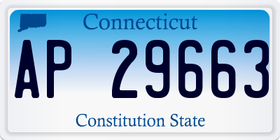 CT license plate AP29663