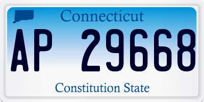 CT license plate AP29668