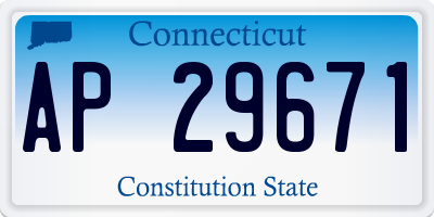 CT license plate AP29671