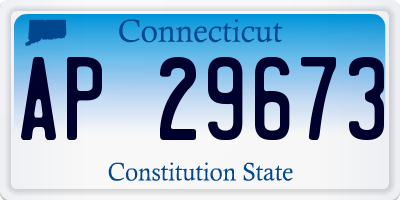 CT license plate AP29673