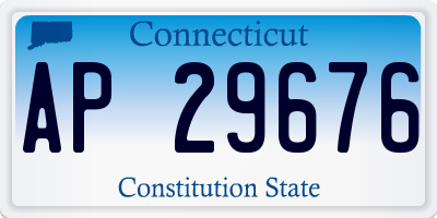 CT license plate AP29676