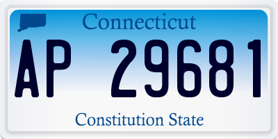 CT license plate AP29681