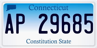 CT license plate AP29685
