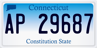 CT license plate AP29687
