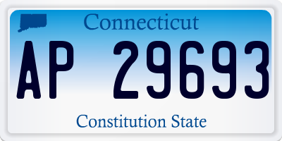 CT license plate AP29693