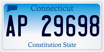 CT license plate AP29698