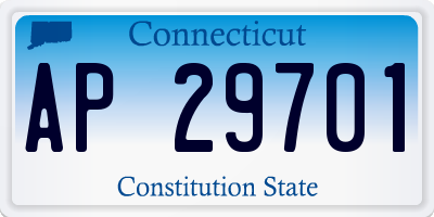 CT license plate AP29701