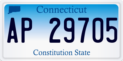 CT license plate AP29705
