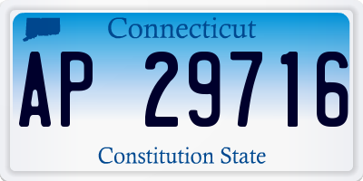 CT license plate AP29716