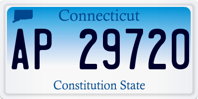 CT license plate AP29720