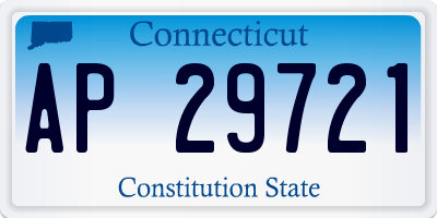 CT license plate AP29721