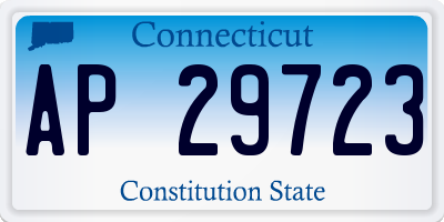 CT license plate AP29723