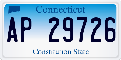 CT license plate AP29726