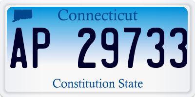 CT license plate AP29733