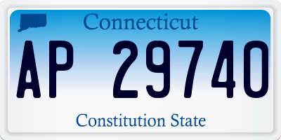 CT license plate AP29740