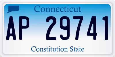 CT license plate AP29741